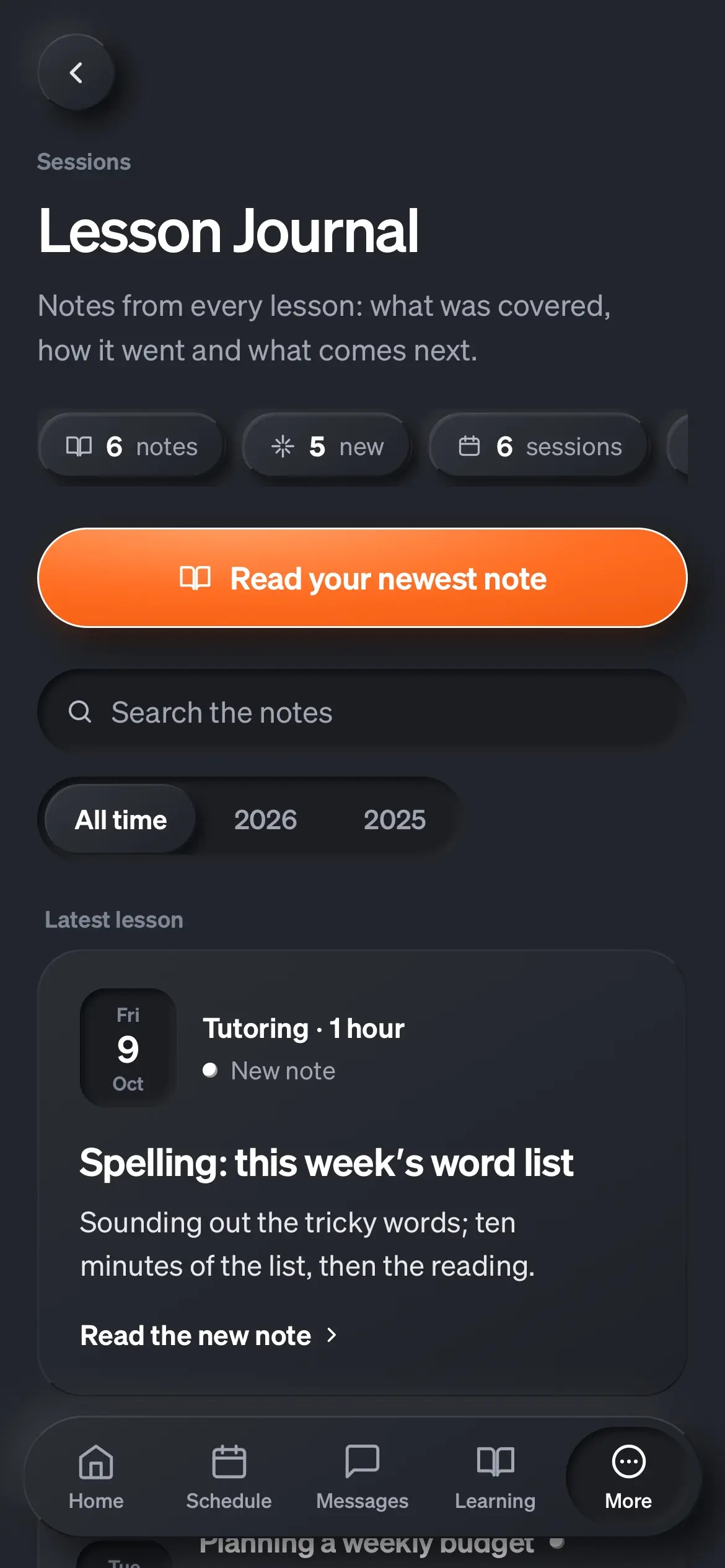 Lesson Journal