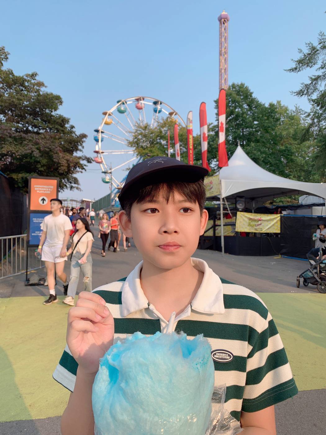 A young client out at the community fair